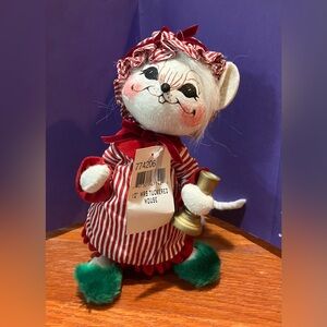 GUC Annalee Christmas Mrs Tuckered Mouse 774206 w/tag.  Missing candle